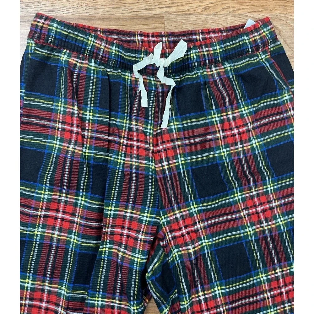 Banana Republic Men's Plaid Pajama Pants Size Small Red Elastic Waist NEW